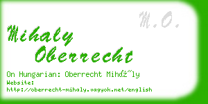 mihaly oberrecht business card